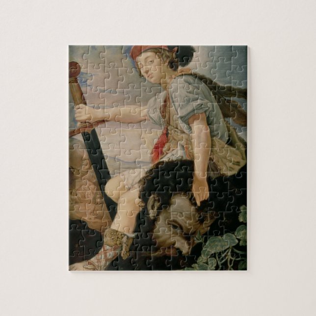 David with the Head of Goliath Jigsaw Puzzle (Vertical)