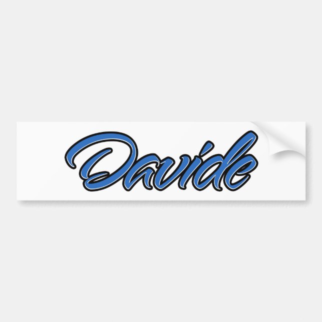 Davide Name blue Aufkleber Sticker Autoaufkleber (Front)