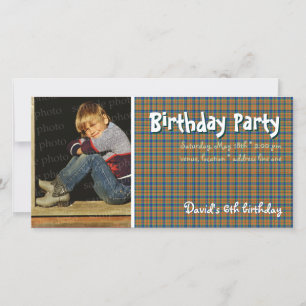 David's Birthday Party Photo Scottish plaid