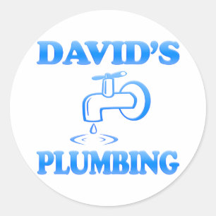 David's Plumbing Classic Round Sticker