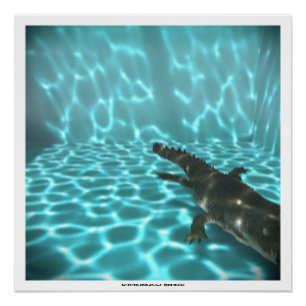 DAVID'S POOL SERIES p07c flou3- 3D Computer ART Poster