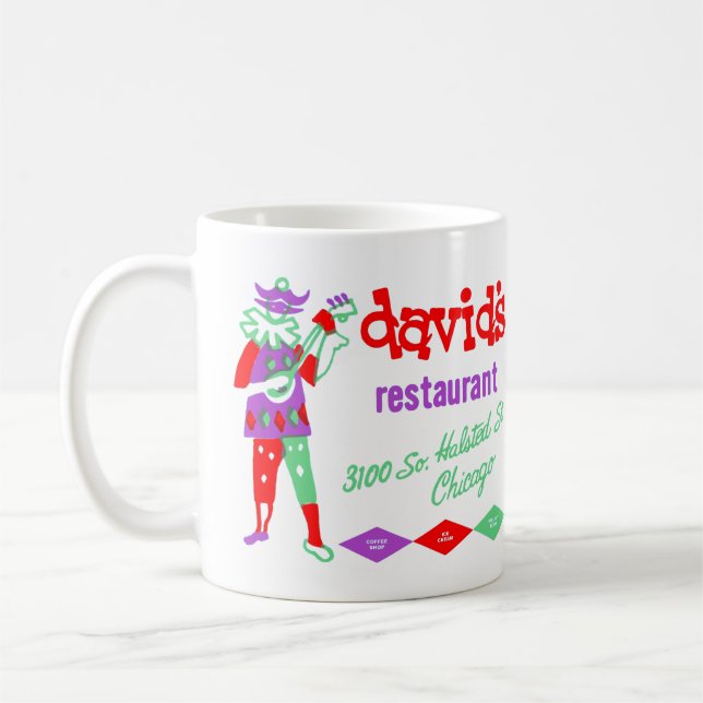 David's Restaurant, Bridgeport, Chicago, IL Coffee Mug (Left)