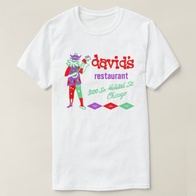 David's Restaurant, Bridgeport, Chicago, IL T-Shirt (Design Front)