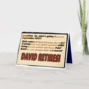 David's Retirement Card (semigloss finish)