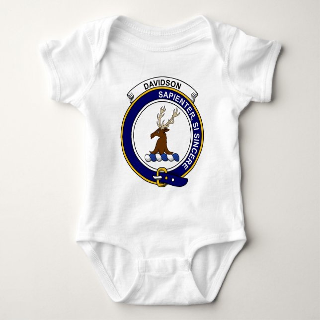 Davidson Clan Badge Baby Bodysuit (Front)