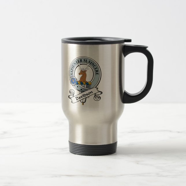 Davidson Clan Badge Travel Mug (Right)