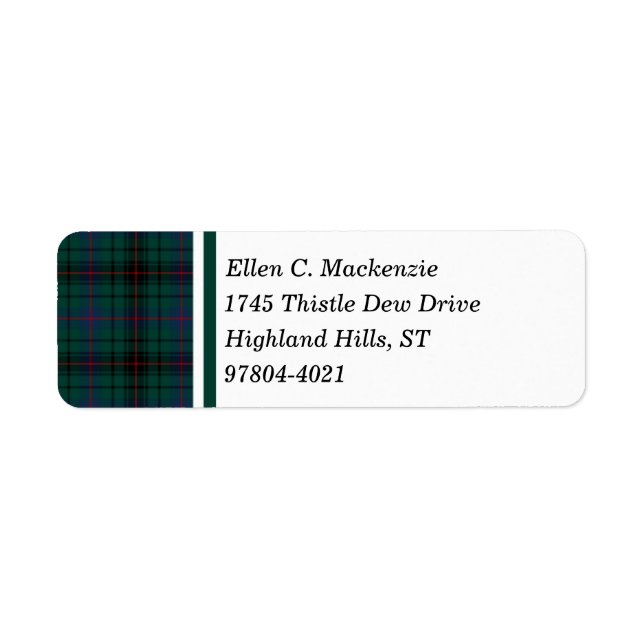 Davidson Clan Dark Green Scottish Tartan (Front)