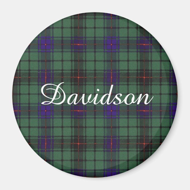Davidson clan Plaid Scottish tartan Magnet (Front)