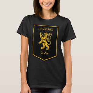 Davidson Clan Scottish Lion Badge T-Shirt