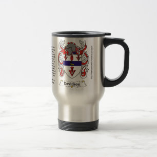 Davidson Family Coat of Arms on a Travel Mug