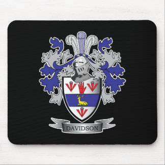 Davidson Family Crest Coat of Arms Mouse Mat