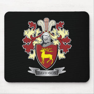 Davidson Family Crest Coat of Arms Mouse Mat