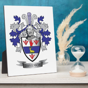 Davidson Family Crest Coat of Arms Plaque