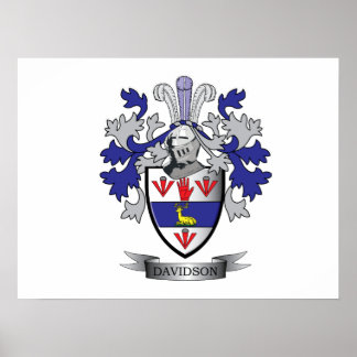 Davidson Family Crest Coat of Arms Poster