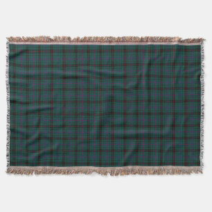 Davidson Family Tartan Forest Green Plaid Throw Blanket
