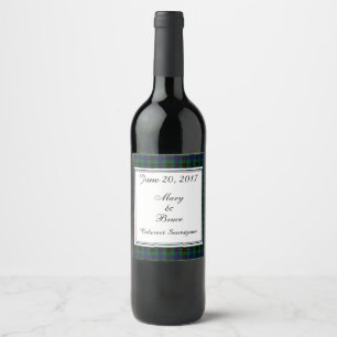 Davidson Scottish Wedding Wine Label
