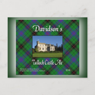 Davidson's Tulloch Castle Ale Postcard