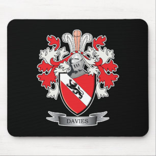Davies Family Crest Coat of Arms Mouse Mat