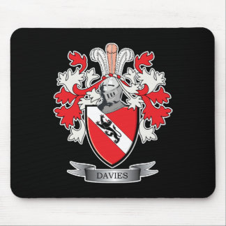 Davies Family Crest Coat of Arms Mouse Mat