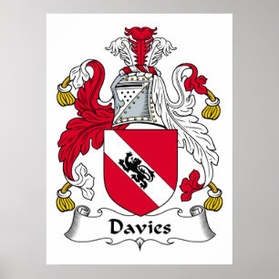 Davies Family Crest Poster