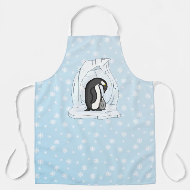 Davin and Annie the Penguins All-Over Print Apron (Front)