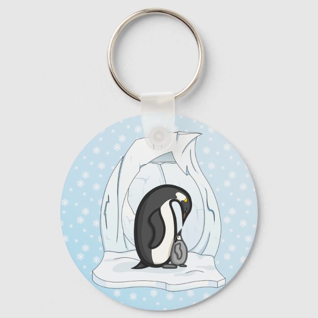 Davin and Annie the Penguins Keychain (Front)