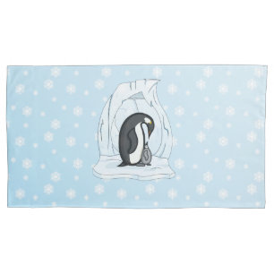 Davin and Annie the Penguins Pillow Case