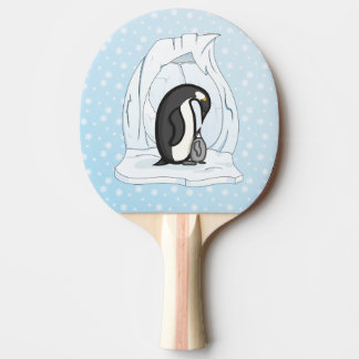 Davin and Annie the Penguins Ping Pong Paddle