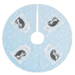 Davin and Annie the Penguins Tree Skirt