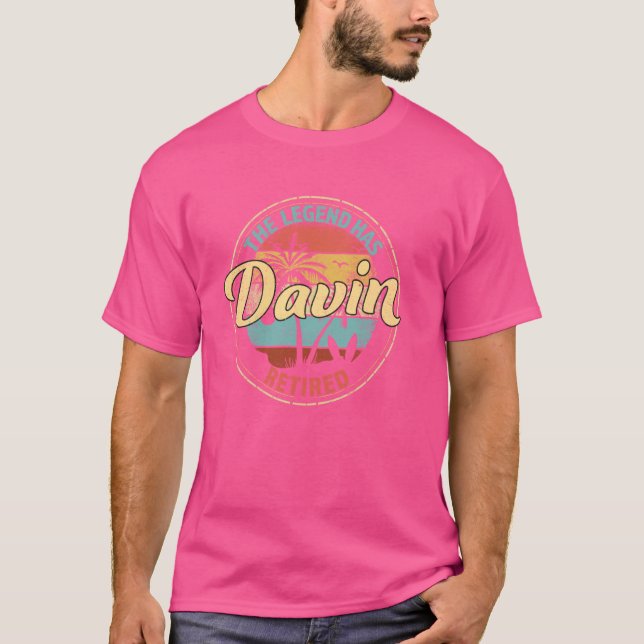 Davin Legend Has Retired Personalised Retirement T-Shirt (Front)
