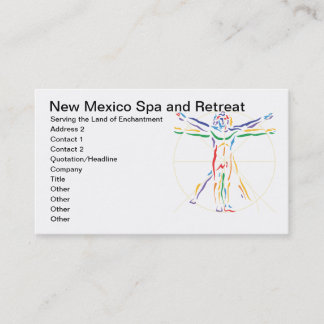 DaVinci Anatomy Man in Chakra Colours Appointment Card