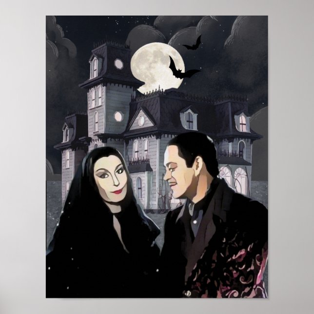 DaVinci Morticia Addams Mashup  Poster (Front)