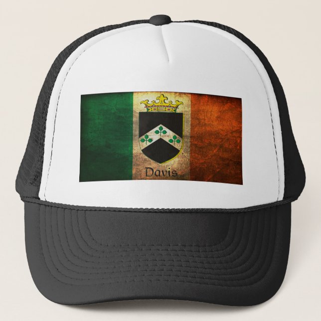 Davis Crest Irish Flag Trucker Hat (Front)