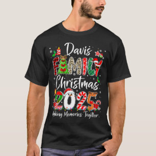 Davis Family Christmas 2025 Matching Pjs Xmas Squa T-Shirt