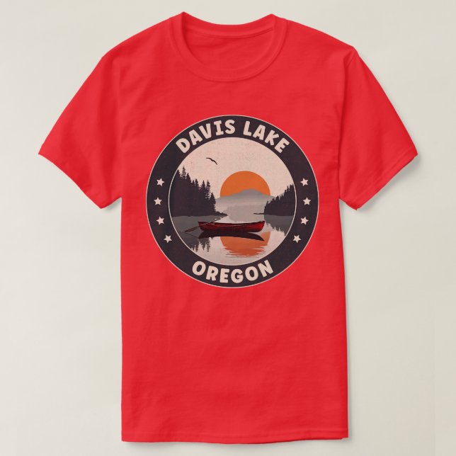 Davis Lake Oregon Sunset T-Shirt (Design Front)