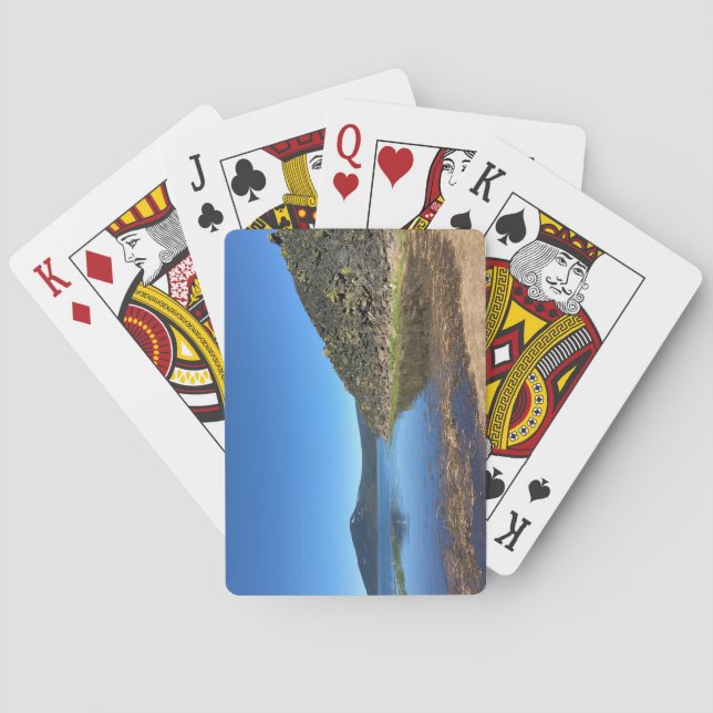 Davis Lake with Lava Rocks, OR Playing Cards (Back)