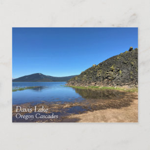 Davis Lake with Lava Rocks, Oregon Postcard