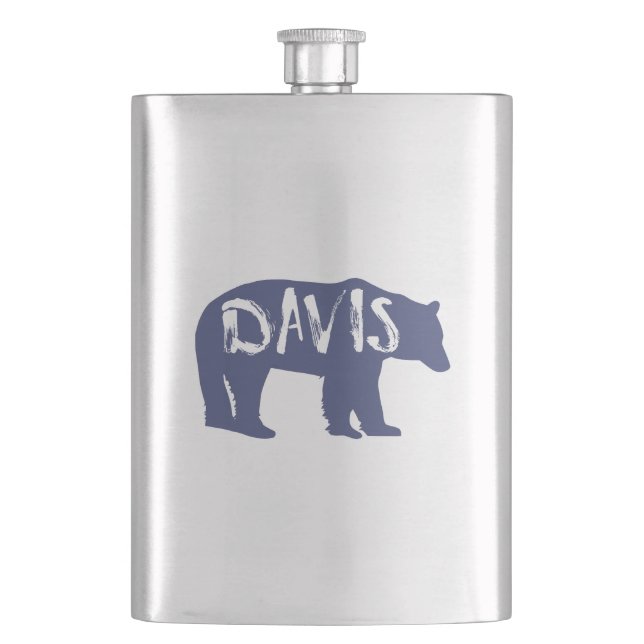 Davis West Virginia Bear Hip Flask (Front)