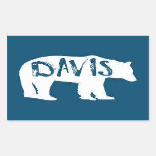 Davis West Virginia Bear Rectangular Sticker