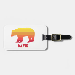 Davis West Virginia Rainbow Bear Luggage Tag