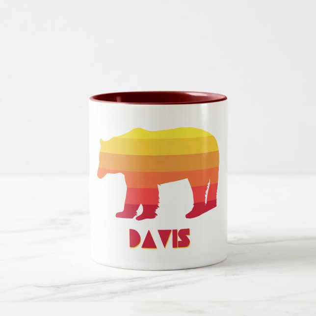 Davis West Virginia Rainbow Bear Two-Tone Coffee Mug (Center)