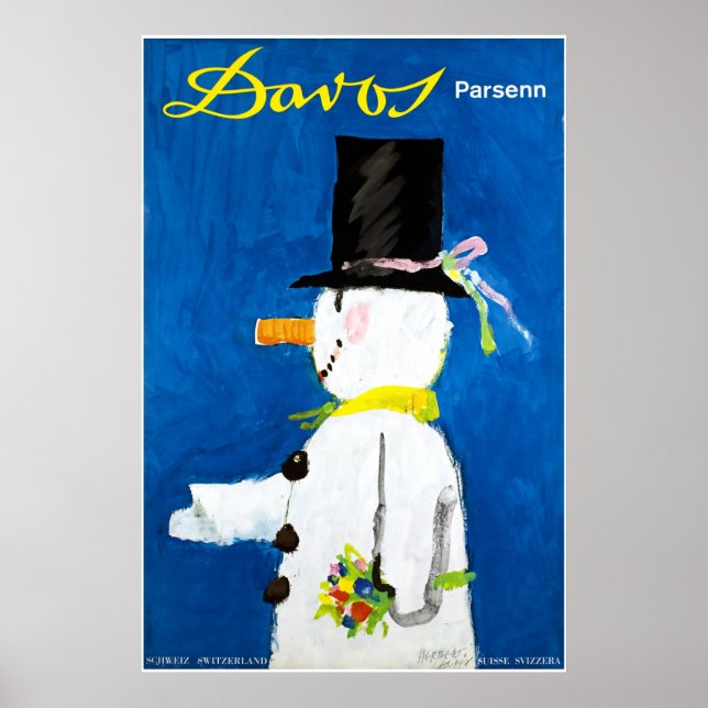 Davos, Parsenn, Switzerland, Ski Poster (Front)