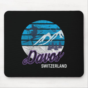 Davos Swiss Alps Switzerland Ski Resort Snowboardi Mouse Mat