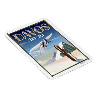 Davos Switzerland travel poster Magnet