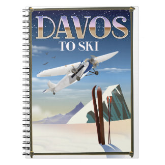 Davos Switzerland travel poster Notebook