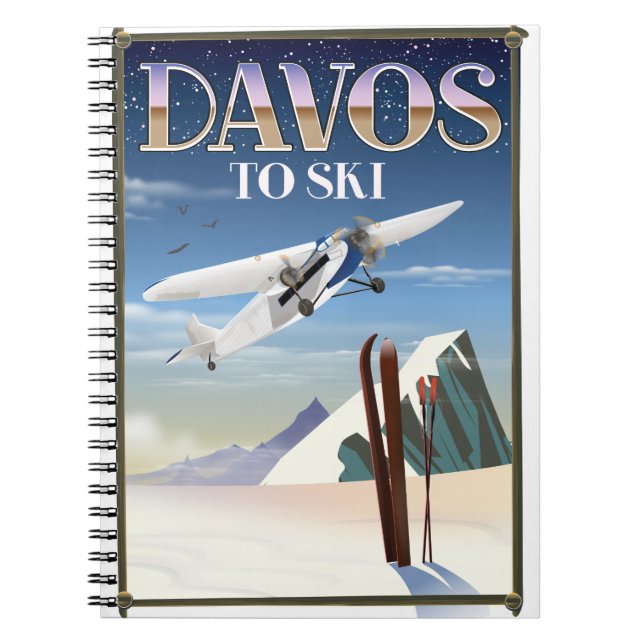 Davos Switzerland travel poster Notebook (Front)