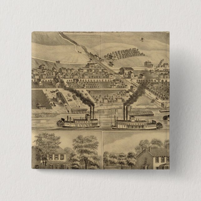 Davosburgh coal works 15 cm square badge (Front)