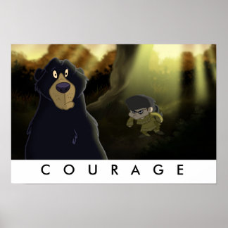 Davy Crockett "Courage" Print