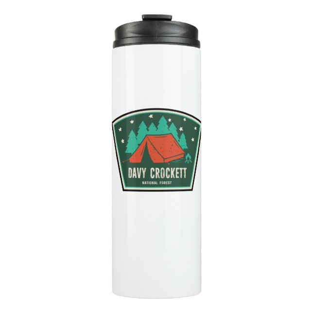 Davy Crockett National Forest Camping Thermal Tumbler (Front)