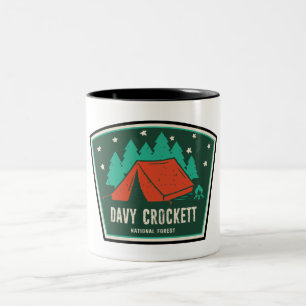 Davy Crockett National Forest Camping Two-Tone Coffee Mug